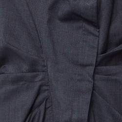 مملوكة مسبقًا فســتان إيــزابيل مــارانـت إيتــوال بنمط صــوف أزرق داكن بخطوط ملتفة ميني مقاس متوسط