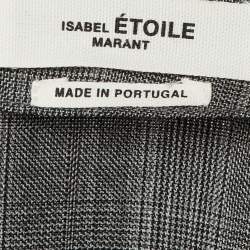 Pre Owned Isabel Marant Etoile Grey Patterned Wool Draped Midi Dress M