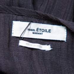 Isabel Marant Etoile Black Knit Buttoned Shoulder Detail Maxi Dress S