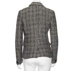 Isabel Marant Etoile Grey Tweed Single Buttoned Lacy Jacket M