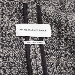 Isabel Marant Etoile Grey Tweed Single Buttoned Lacy Jacket M