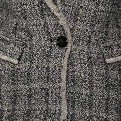 Isabel Marant Etoile Grey Tweed Single Buttoned Lacy Jacket M