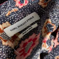 Isabel Marant Etoile Grey Floral Printed Silk Button Front Shirt S