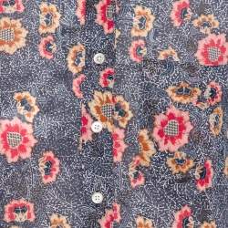 Isabel Marant Etoile Grey Floral Printed Silk Button Front Shirt S