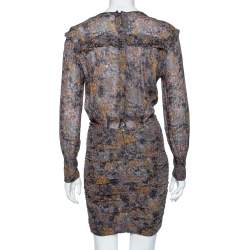 Isabel Marant Etoile Multicolored Printed Ruched Dress XS