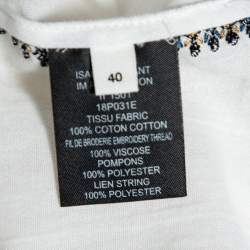 Pre Owned Isabel Marant Etoile White Cotton Embroidered Meadlon Dress S 