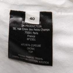 Pre Owned Isabel Marant Etoile White Cotton Pintuck Detailed Okina Blouse M