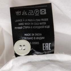 Pre Owned Isabel Marant Etoile White Cotton Pintuck Detailed Okina Blouse M