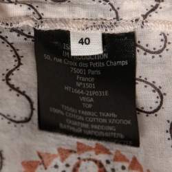 Pre Owned Isabel Marant Etoile Pale Pink Printed Vega High Neck Blouse M