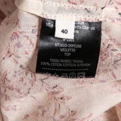 Isabel Marant Etoile Pale Pink Floral Printed Violette Blouse M
