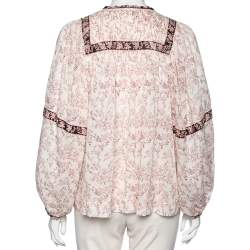 Isabel Marant Etoile Pale Pink Floral Printed Violette Blouse M