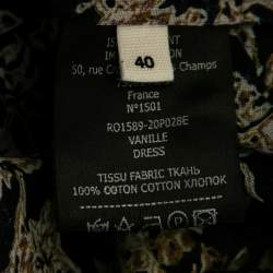 Pre Owned Isabel Marant Etoile Multicolored Floral Printed Cotton Pintuck Pleated Vanille Dress M