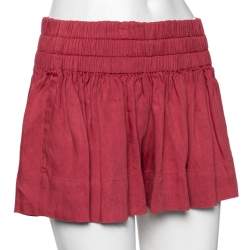 Isabel Marant Etoile Red Linen Blend Shorts S