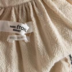 Isabel Marant Etoile Off White Embroidered Ruffled Oversized Top S