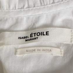 Isabel Marant Etoile White Cotton Lace Trimmed Blouse S