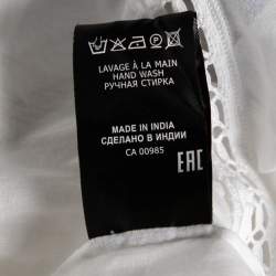 Isabel Marant Etoile White Cotton Lace Trimmed Blouse S