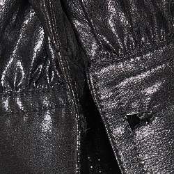 Isabel Marant Etoile Silver Synthetic Asymmetric Button Front Top XS