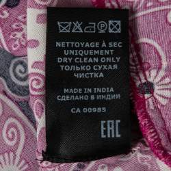 Pre Owned Isabel Marant Etoile Magenta Paisley Print Crepe Ruched Midi Dress L