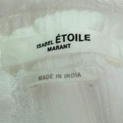 Isabel Marant Etoile White Cotton Lace Trimmed Blouse S