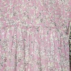 Pre Owned Isabel Marant Etoile Pink Floral Printed Cotton Long Sleeve Blouse M