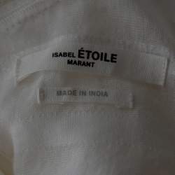 Pre Owned Isabel Marant Etoile Cream Cotton & Lace Ruffled Mini Dress L