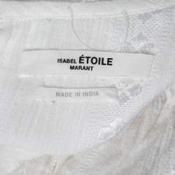 Pre Owned Isabel Marant Etoile White Cotton & Lace Trim Detail Maxi Dress S