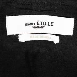 Pre Owned Isabel Marant Etoile Black Cotton Ruched Mini Dress S