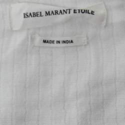 Pre Owned Isabel Marant Etoile White Embroidered Cotton Mini Skirt S