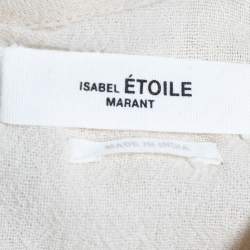 Isabel Marant Etoile Cream Cotton Embroidered Long Sleeve Blouse M