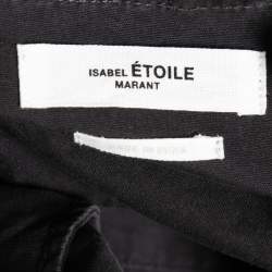 Pre Owned Isabel Marant Etoile Grey Distressed Effect Cotton Zip-Up Jumpsuit S