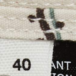 Pre Owned Isabel Marant Etoile Cream Printed Cotton Ruffled Wrap Mini Skirt M