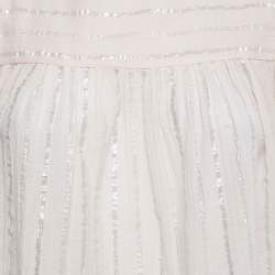Isabel Marant Etoile Light Pink Lurex Striped Cotton Blouse M