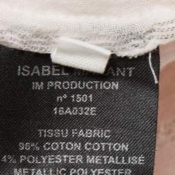 Isabel Marant Etoile Light Pink Lurex Striped Cotton Blouse M
