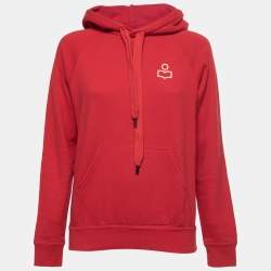 Isabel Marant Etoile Red Jersey Hooded Sweatshirt M