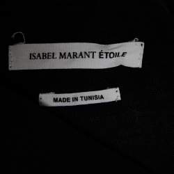 Pre Owned Isabel Marant Etoile Black Linen Knit V-Neck T-Shirt L