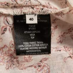 Isabel Marant Etoile Multicolor Floral Printed Pleated Front Blouse M