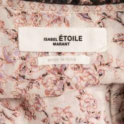 Isabel Marant Etoile Multicolor Floral Printed Pleated Front Blouse M