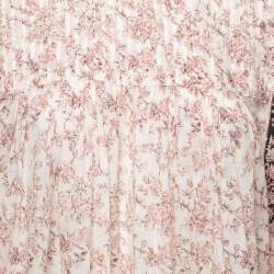 Isabel Marant Etoile Multicolor Floral Printed Pleated Front Blouse M