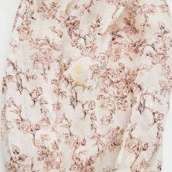 Isabel Marant Etoile Multicolor Floral Printed Pleated Front Blouse M
