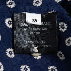 Isabel Marant Etoile Navy blue Floral Printed Cotton Tunic Top M