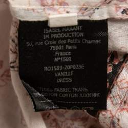 Pre Owned Isabel Marant Etoile Multicolor Floral Printed Cotton Pleated Long Sleeve Mini Dress M