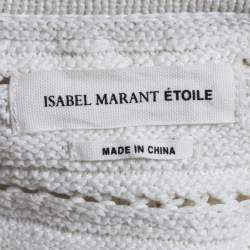 Pre Owned Isabel Marant Etoile Off White Knit Sleeveless Top M