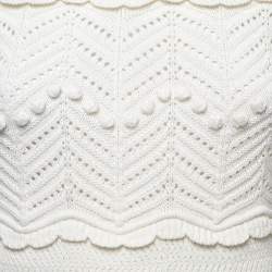 Pre Owned Isabel Marant Etoile Off White Knit Sleeveless Top M