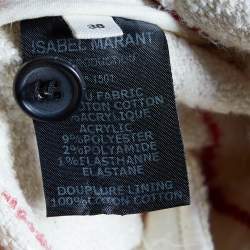 Isabel Marant Etoile Cream & Red Striped Tweed Glenn Jacket M