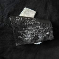 Pre Owned Isabel Marant Etoile Black Cotton Ruffled Long Sleeve Midi Dress M