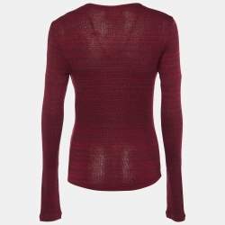 Isabel Marant Etoile Burgundy Knit Draped Top M
