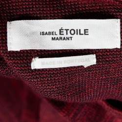 Isabel Marant Etoile Burgundy Knit Draped Top M