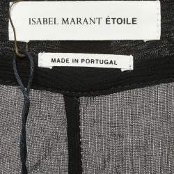 Pre Owned Isabel Marant Etoile Black Crepe Belted Maxi Dress XS