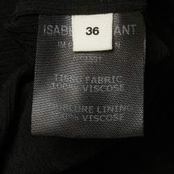 Pre Owned Isabel Marant Etoile Black Crepe Belted Maxi Dress XS