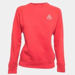 Isabel Marant Etoile Red Cotton Blend Crew Neck Sweatshirt S